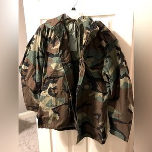 Military woodland Camo Field Jacket Med Reg.